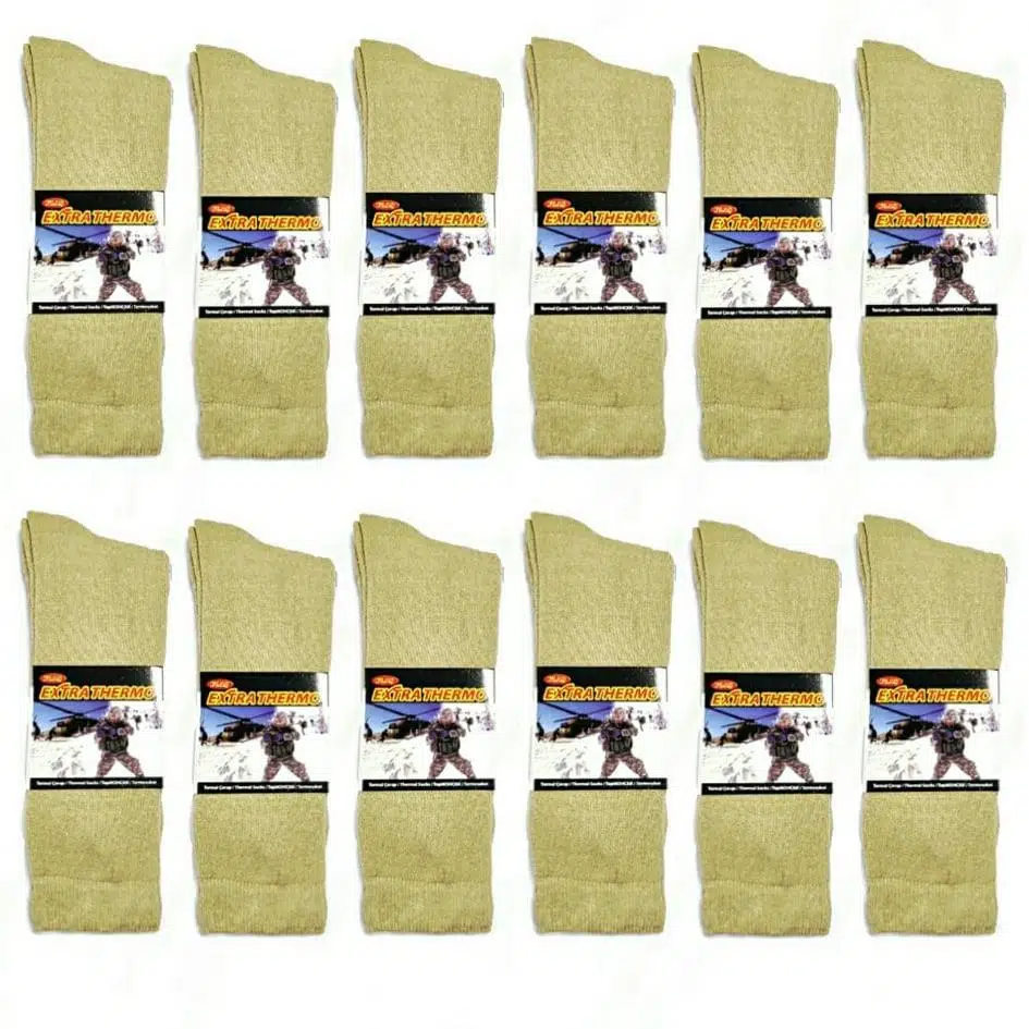 Seyhan Askeri Kışlık Havlu Çorap 12 Li Nano Yeşil