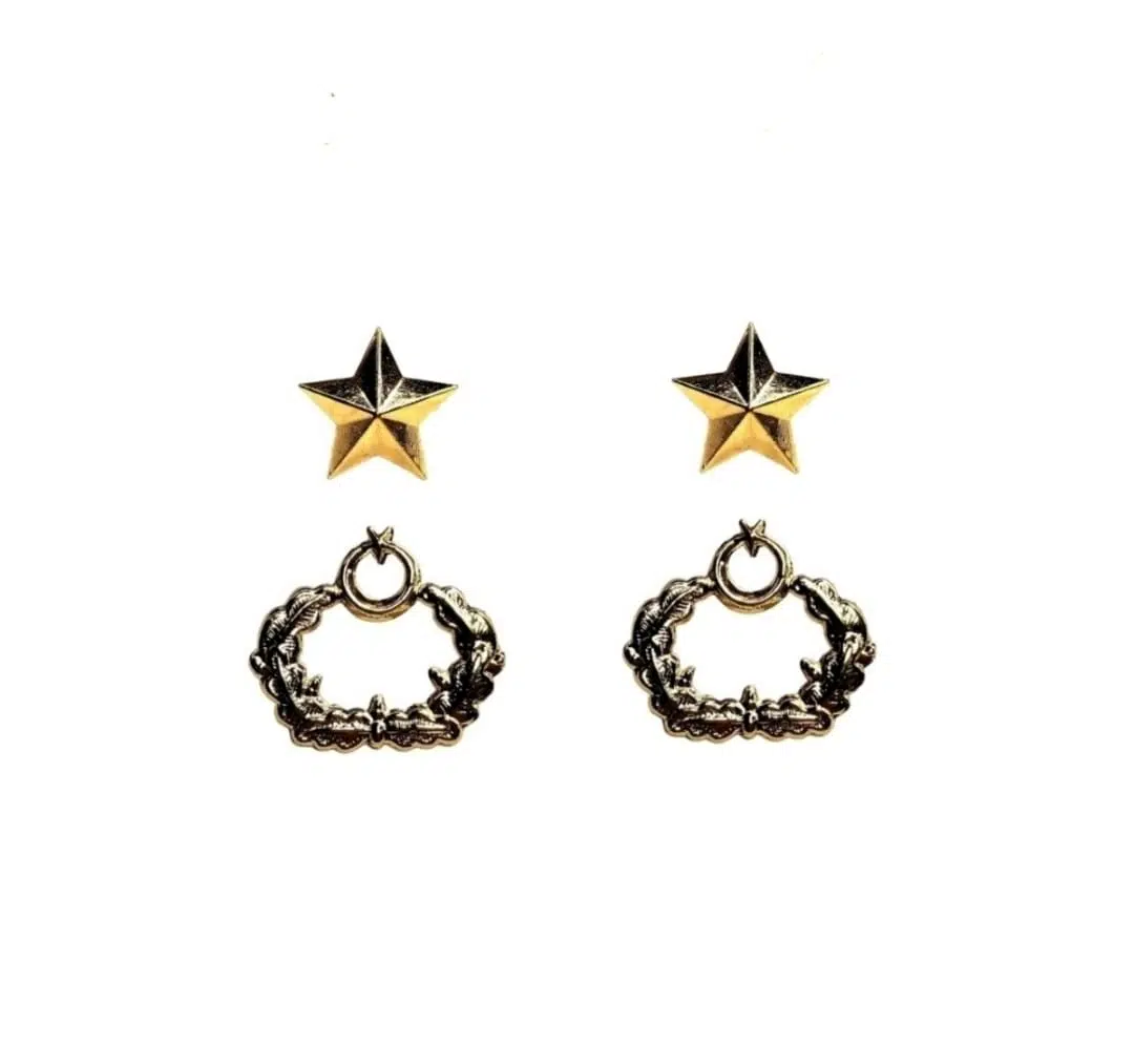 Seyhan Subay Harici Üniforma Apolet Binbaşı 2 Yıldız-2 Çelenk (Metal Rütbe)