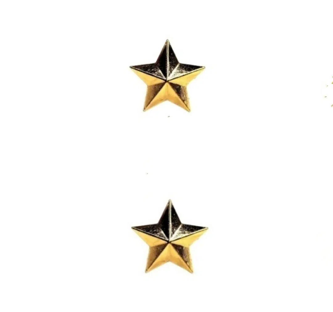 Teğmen Harici Üniforma Metal Rütbe ( 2'li Yıldız Takım)