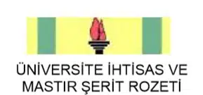 Üniversite İhtisas ve Mastır Şerit Rozeti