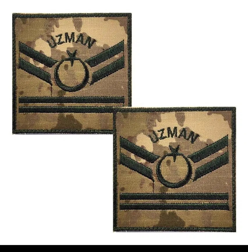 Uzman Çavuş 2 Kademe Kamuflaj Rütbe 9cmx9cm (Kara Kuvvetleri)