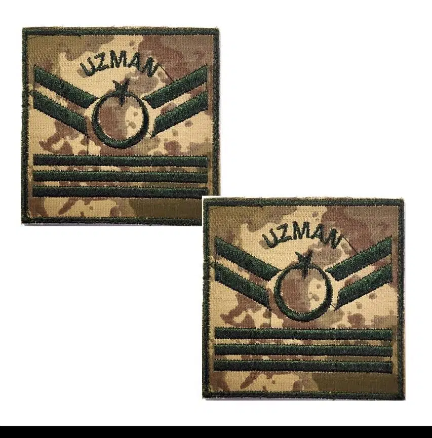 Uzman Çavuş 3 Kademe Kamuflaj Rütbe 9cmx9cm (Kara Kuvvetleri)