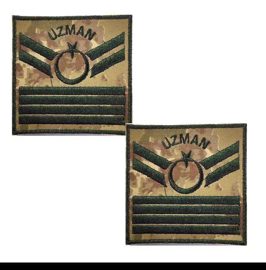 Uzman Çavuş 4 Kademe Kamuflaj Rütbe 9cmx9cm (Kara Kuvvetleri)