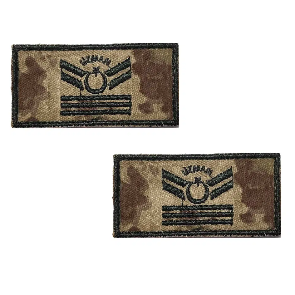 Uzman Çavuş 3 Kademe Tişört Rütbesi 2 Adet (KK Yeni Kamuflaj)