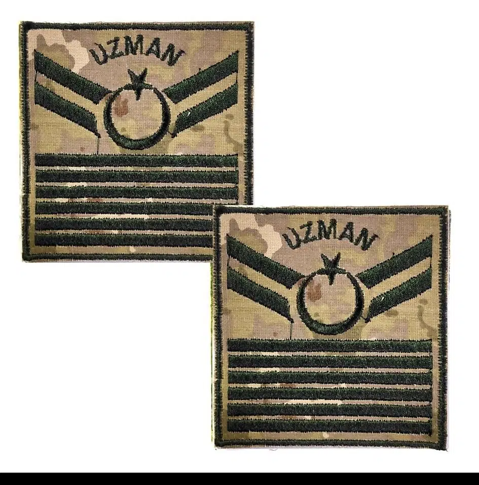 Uzman Çavuş 6 Kademe Kamuflaj Rütbe 9cmx9cm (Kara Kuvvetleri)