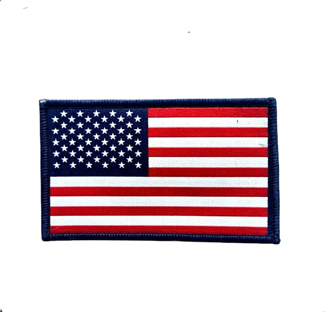 AMERİKA Bayrak Peç 11cm x 7 cm Arkası Cırtlı - Arma - Patch