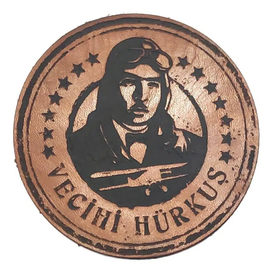 VECİHİ HÜRKUŞ Deri PEÇ - Arma - Askeri Patch