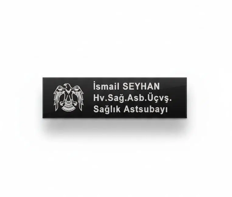Yaka İsimliği - Hava Kuvvetleri Arkası Mıknatıslı isimlik - Sağlık Personeli İsimliği